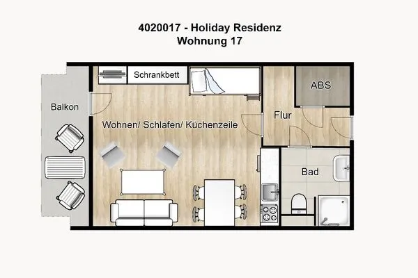 Grundriss Holiday Residenz I Ferienwohnung Küstenkind