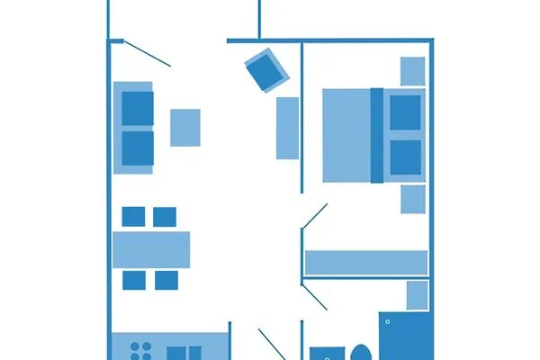 Grundriss Residenz am Strand Dünentraum -  Wohnung 1-05