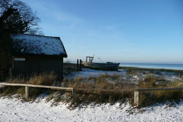 Winterbild mit Blick auf den Strand Residenz am Strand Wohnung 2-36