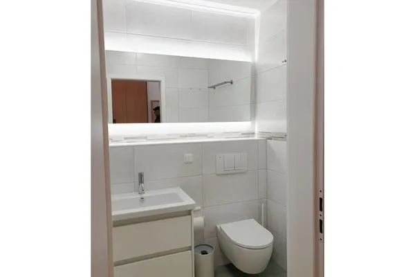 Badezimmer mit Dusche Residenz am Strand Wohnung 2-40