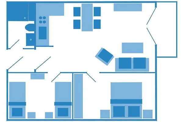 Grundriss Residenz am Strand Wohnung 2-43