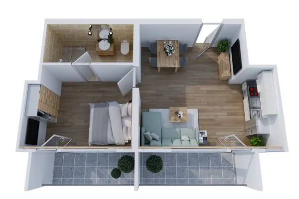 Grundriss Smart Resorts Haus Diamant Ferienwohnung 712