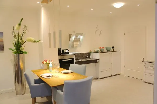 offene Rollstuhlgerechte Küche Logierhaus Friedrich WE 01 - "Beachhouse No.1"