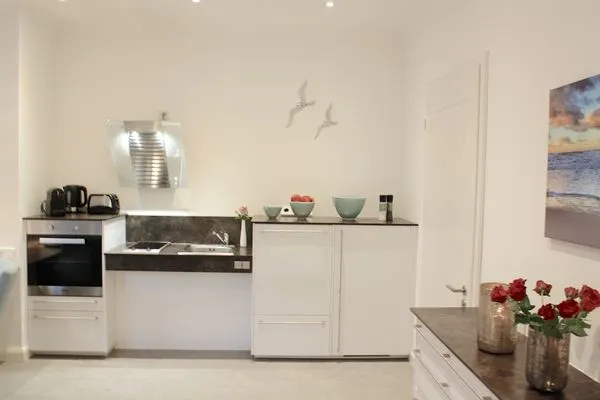 offene Rollstuhlgerechte Küche Logierhaus Friedrich WE 01 - "Beachhouse No.1"