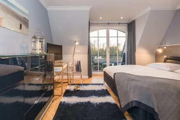 Schlafzimmer mit Doppelbett Logierhaus Friedrich WE 17 - "Seestern"