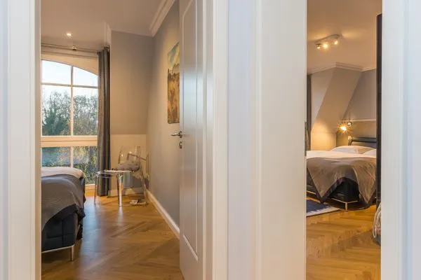 Schlafzimmer mit Doppelbetten Logierhaus Friedrich WE 17 - "Seestern"