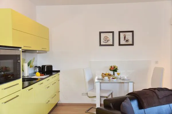 Offener Wohn- und Küchenbereich Logierhaus Friedrich WE 23 - "Buhnenzauber"