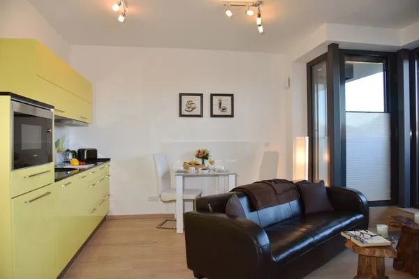 Offener Wohn- und Küchenbereich Logierhaus Friedrich WE 23 - "Buhnenzauber"