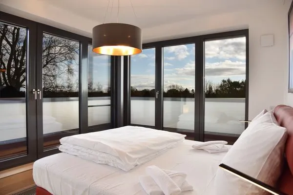 Schlafzimmer mit Doppelbett Logierhaus Friedrich WE 24 - "Sandläufer"