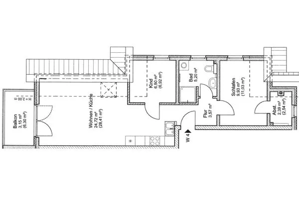 Grundriss Kavelweg 9 Kavelweg 9 Whg 4 - Pier 12