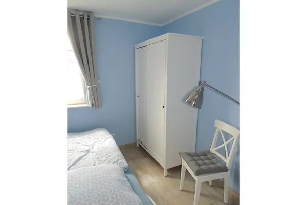 Schlafzimmer mit Ausziehbarem Bett Kavelweg 13 Kavelweg 13 Wohnung 1 - Strandrefugium