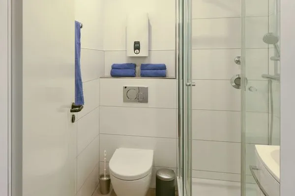 Badezimmer Haus Strandblick Ferienwohnung 14