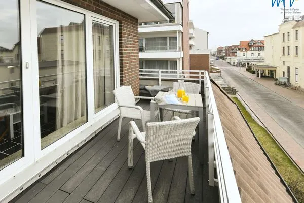 Balkon Haus Strandblick Ferienwohnung 15