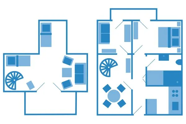 Grundriss  Appartementhaus Boddenblick "Himmelkieker"