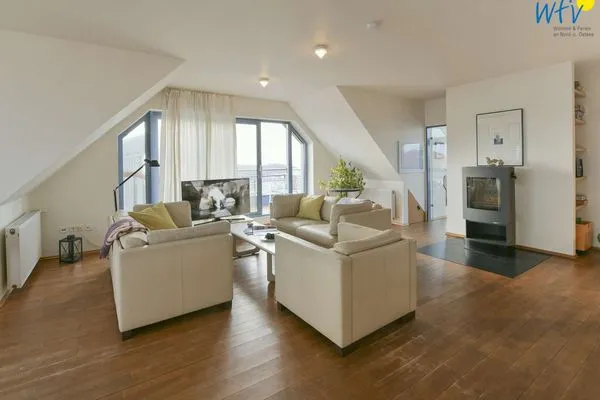 Wohnzimmer Haus Dünenblick Ferienwohnung 23