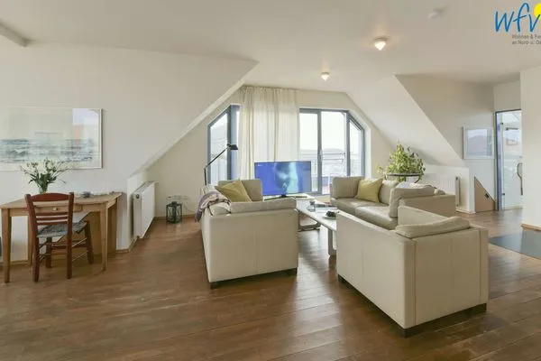 Wohnzimmer Haus Dünenblick Ferienwohnung 23