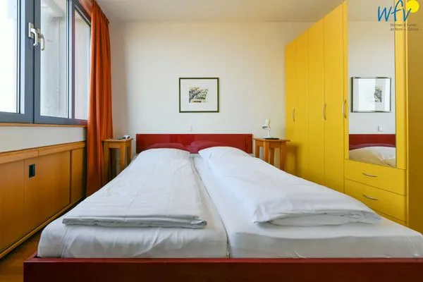 Schlafzimmer Haus Dünenblick Ferienwohnung 23