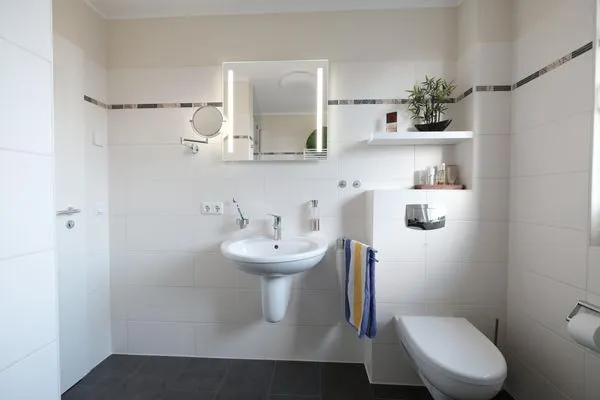 Badezimmer mit Dusche Mühlenstrasse 23 - Wohnung Kranichblick