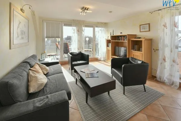 Wohnzimmer Maisonette-Wohnungen am Steingarten Ferienwohnung 3