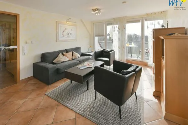 Wohnzimmer Maisonette-Wohnungen am Steingarten Ferienwohnung 3