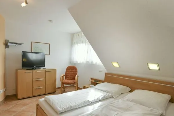 Schlafzimmer Maisonette-Wohnungen am Steingarten Ferienwohnung 3