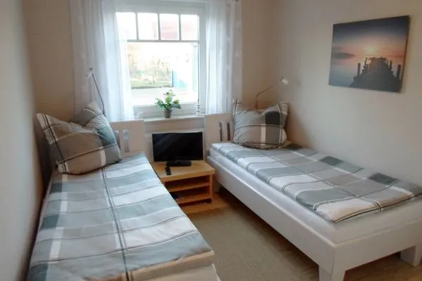 Schlafzimmer mit zwei Einzelbetten  Glebbe 17 - Wohnung 3