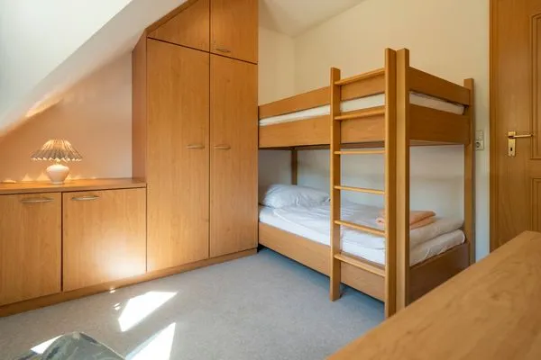 Schlafzimmer mit Etagenbett Ferienpark Freesenbruch Doppelhaushälfte 10 - Lieblingsplatz