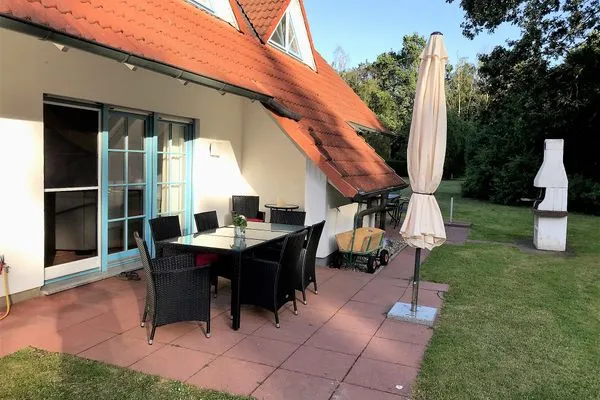 Terrasse Ferienpark Freesenbruch Doppelhaushälfte 11a - Schwalbennest