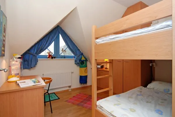 Schlafzimmer mit Etagenbett Ferienpark Freesenbruch Doppelhaushälfte 12 - Sommerlust
