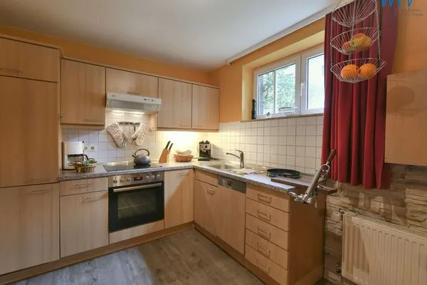 Küche / Küchenzeile Haus Dünenrose Ferienwohnung Klabautermann