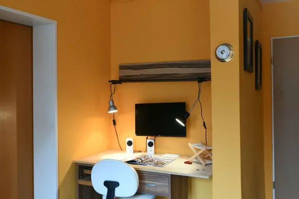 Schreibtisch Haus Dünenrose Ferienwohnung Klabautermann