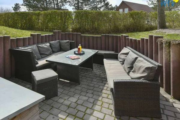 Wohnzimmer Haus Dünenrose Ferienwohnung Klabautermann