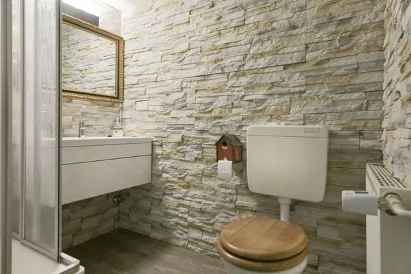 Badezimmer Haus Dünenrose Ferienwohnung Klabautermann