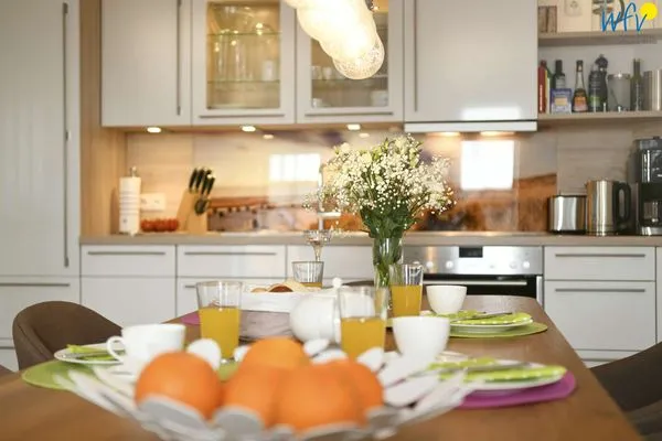 Essbereich Kapitänshaus Ferienwohnung 11