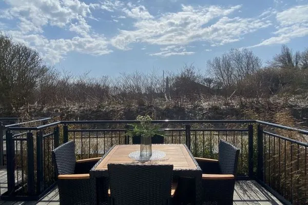 Terrasse Strandhaus Ferienwohnung Luv
