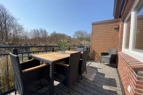 Terrasse Strandhaus Ferienwohnung Lee