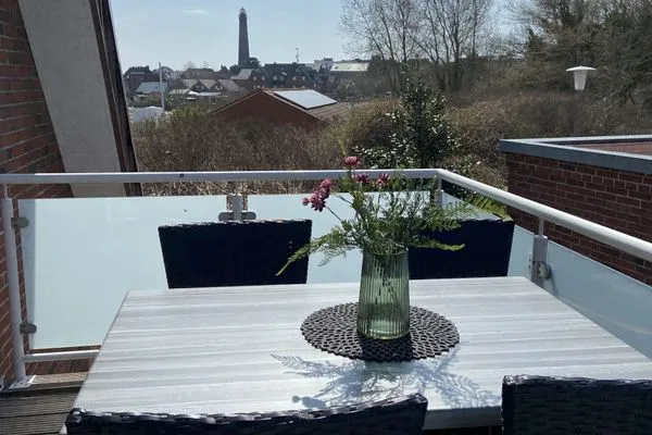 Balkon Strandhaus Ferienwohnung Backbord