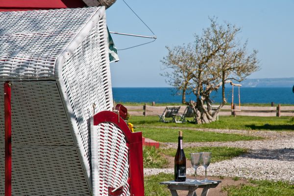 mit Strandkorb