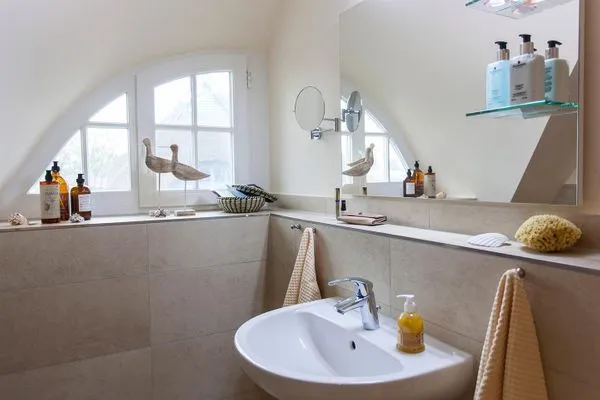 Badezimmer  Ferienhaus Haubenlerche 52