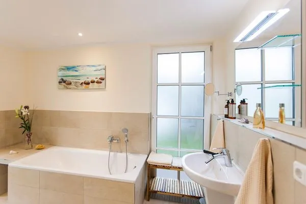 Badezimmer  Ferienhaus Haubenlerche 52