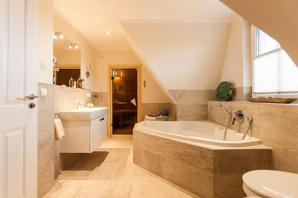 Badezimmer  Ferienhaus Seeschwalbe 37