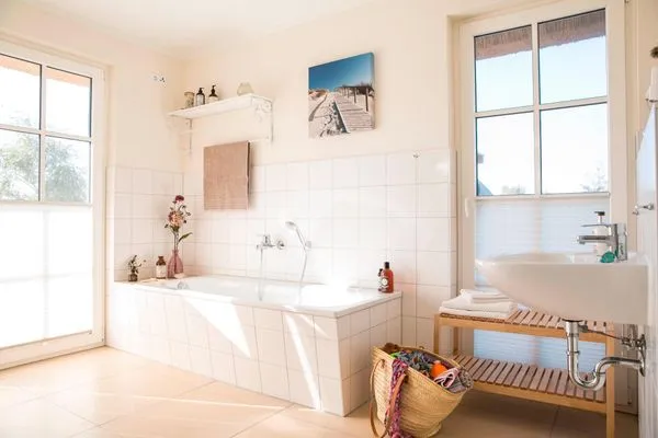 Badezimmer  Ferienhaus Haubenlerche 59