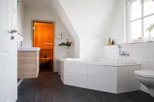 Badezimmer  Ferienhaus Seeschwalbe 44