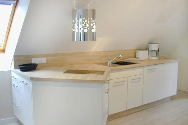 Küche / Küchenzeile Ferienhaus Greune-Stee-Weg 39 Ferienwohnung Südstrandoase