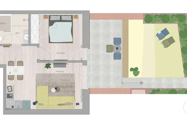 Grundriss Töwerhus Ferienwohnung Segel