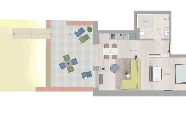 Grundriss Töwerhus Ferienwohnung Seestern