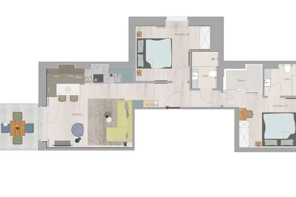 Grundriss Töwerhus Ferienwohnung Auster