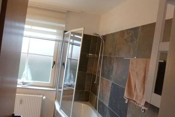 Badezimmer Haus Dünenrose Ferienwohnung Seestern