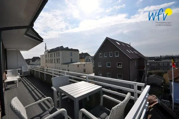 Balkon Haus Strandblick Ferienwohnung 14