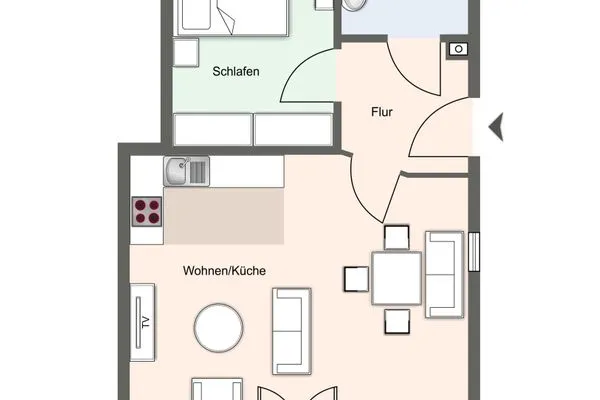 Appartement Kattrepel Appartement Kattstern SPO Dorf - Grundriss